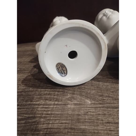 Pair Busts Girl Woman Andrea by Sadek Sculptures Made In Japan White Lot of 2 - Picture 10 of 12